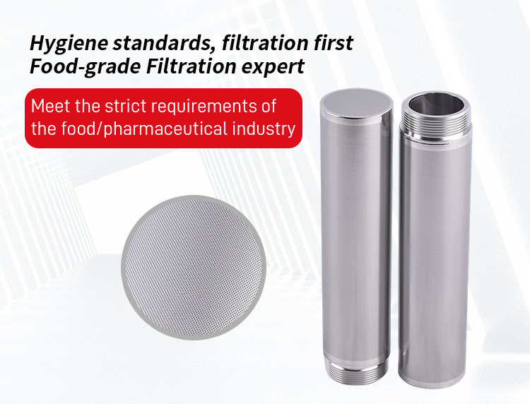 Stainless steel microporous filter element